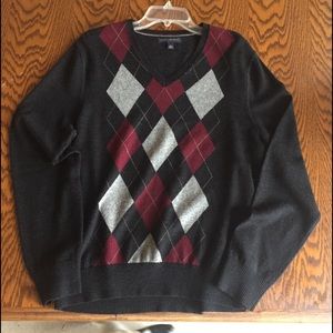 Men’s Banana republic V-neck wool argyle sweater M